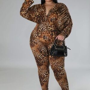Leopard Print Jumpsuit